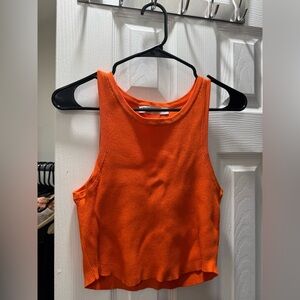 Zara - Orange Sleeveless Knit Top